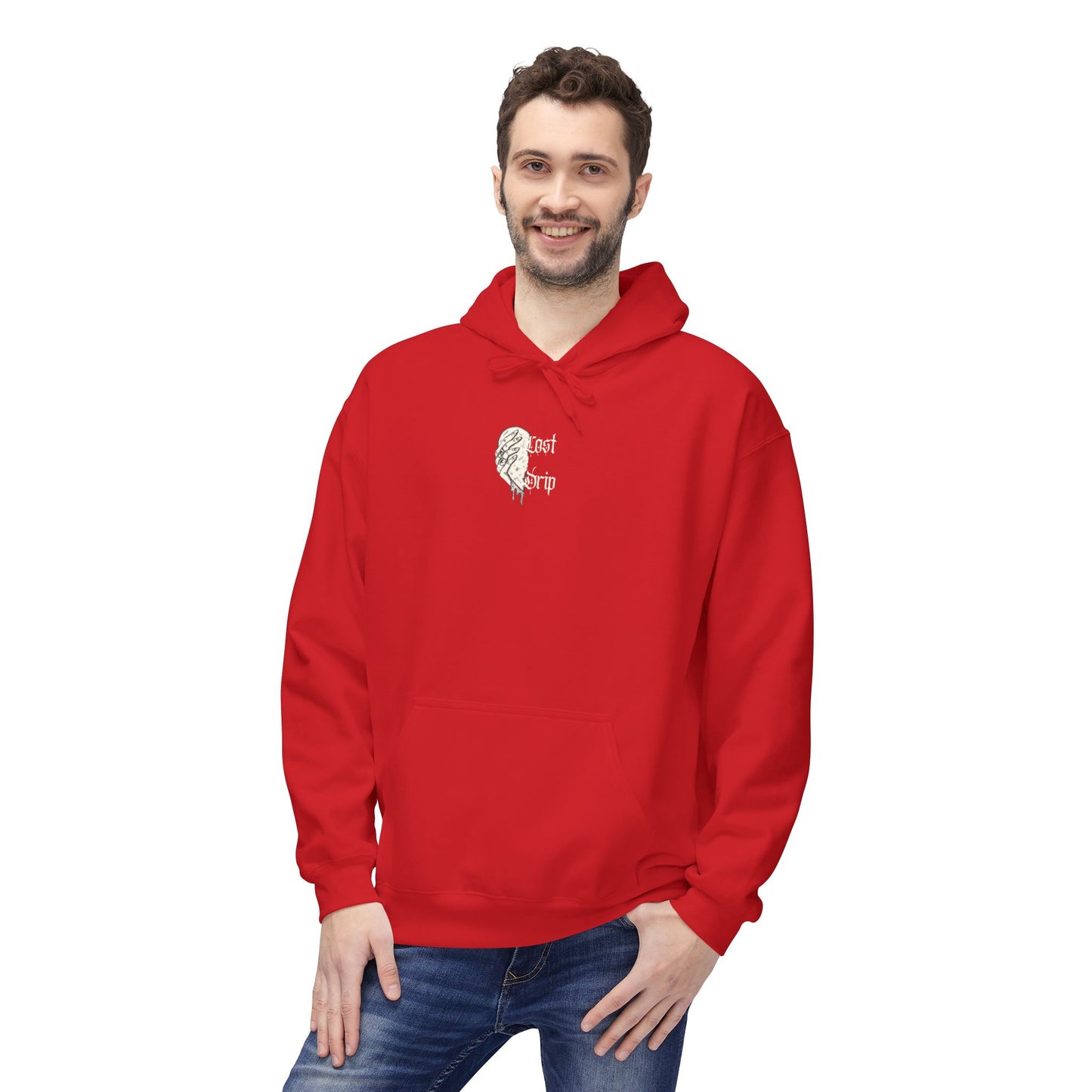 Unisex 'Lost' Heart Fleece Hoodie